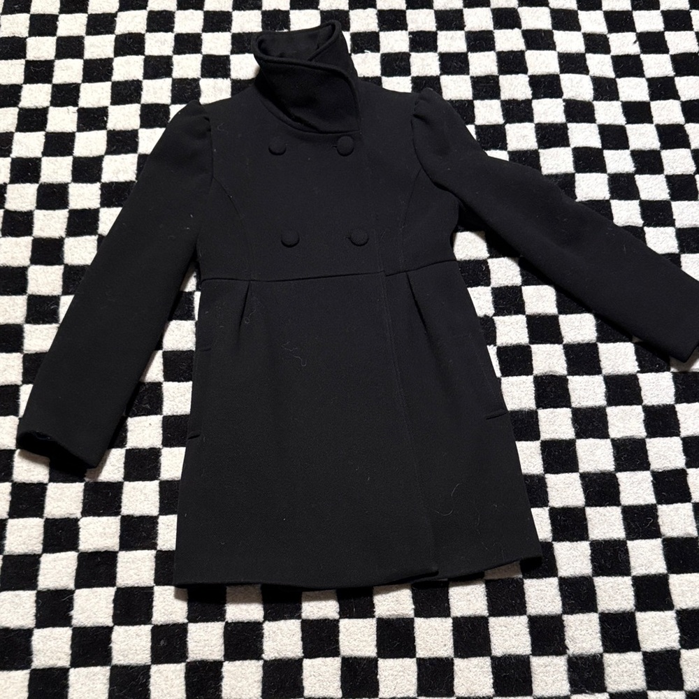 Old Navy Black Double-Breasted Pea Coat